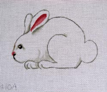 Ann Wheat Pace 410A White Bunny 18 Mesh 3.75" x 5.5"