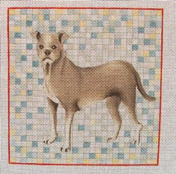 Ann Wheat Pace 460A Grey Dog 18 Mesh 6" x 6" 