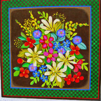 Ann Wheat Pace 725 Woodland Garden 16,'x 16.5" 13 Mesh Spring Flowers