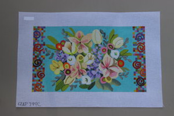 Ann Wheat Pace 799C  17 x 9.75" 13 Mesh Floral Confetti 