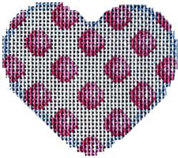 HE-642P Pink Coin Dot Mini Heart 2.75 x 2.5 18 Mesh Associated Talents 