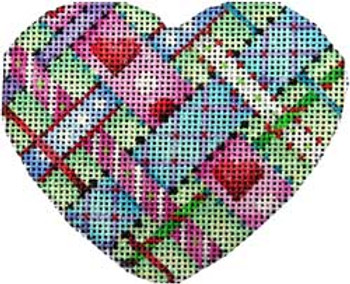 HE-828 Diagonal Woven Ribbons Heart Associated Talents 