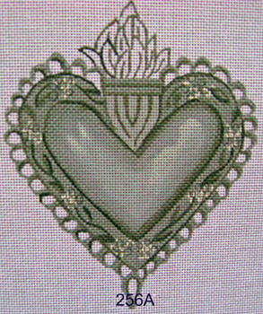 Ann Wheat Pace 256A Sacred Heart 5" x 6.5" Flames With Stitch Guide And Bead Kit