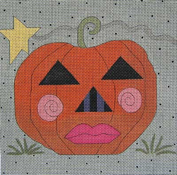 EW-1100 Barb Tweedt 7 x 7 18 Mesh Halloween Pumpkin Ewe And Eye