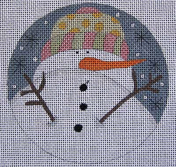 EW-1168 Omament Snowman 4 1/4 Round 18 Mesh Ewe And Eye