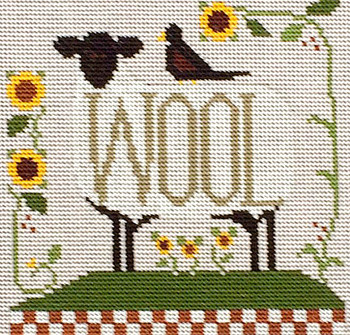 EWE-493 Louise & Henry@Little House Needleworks 6 x 6 1/4 13 Mesh Ewe And Ewe 