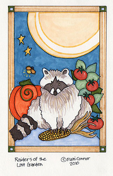 EWE-313 Raccoon@ Patti Connor  4 x 6 18 Mesh Ewe And Ewe 