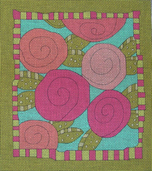 EWE-388KB Bright Flowers 9 1/2 x 10 1/2  13 Mesh Ewe And Ewe 