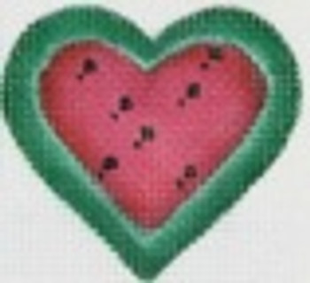 DD-64 Watermelon Heart DENISE DeRUSHA DESIGNS Heart 6 x 6 18 Mesh