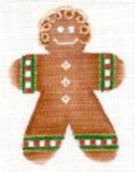 DD-94 Gingerbread Boy DENISE DeRUSHA DESIGNS 3 1/2 x 5 1/2 18 Mesh