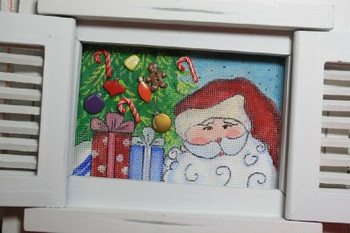 CSH3 Cheryl Schaeffer And Annie Lee Designs 5 x 6 18 Mesh Santa