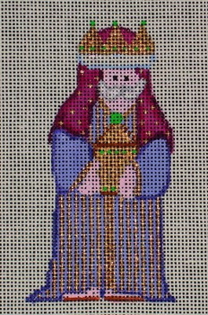 CX43 Cheryl Schaeffer And Annie Lee Designs 18 Mesh Nativity Wiseman Purple