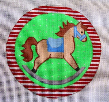 AC2 Cheryl Schaeffer And Annie Lee Designs 18 Mesh 5" Ornament Rocking Horse