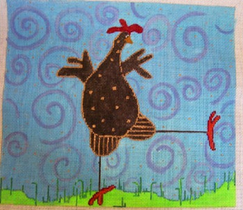 CP71 Cheryl Schaeffer And Annie Lee Designs 13 Mesh Red Rooster 12 x 12