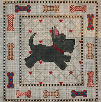 CP107 Cheryl Schaeffer And Annie Lee Designs 13 Mesh Scottie Bones 17 x 17