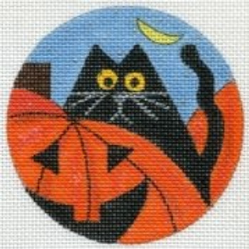 MH2514 Pumpkin Patch Kitty 3.5 Round 18 Mesh Mile High Princess Designs