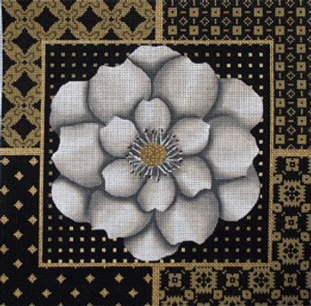 1029 White Flower Collage 13 x 13 13 Mesh Lani Enterprises