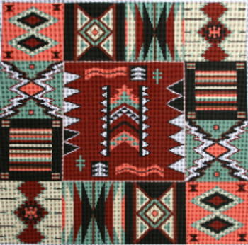 70238 Taos Ethnic 16 X 16 13 mesh Unique New Zealand Designs Needlepoint