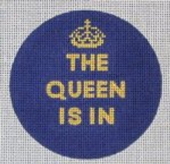 70493-in The Queen ls In 4" diam 18 Mesh Unique New Zealand Designs Needlepoint