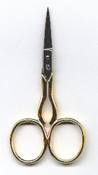 Premax PX1115 Embroidery Plain with gold plated handle, nickel plated blade; 3.5" Scissors