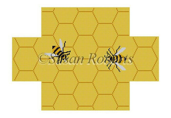 0351 Beehive. brick cover 13 Mesh 8 1/2" x 4 1/2" x 2 3/4" Susan Roberts Needlepointnn