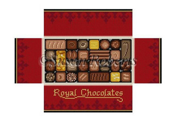 0395 Box Of Chocolates, brick cover 13 Mesh 8 1/2" x 4 1/2" x 2 3/4" Susan Roberts Needlepoint 