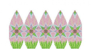 0424 Pink Starlight, 3D stand up egg #18 Mesh 2" x 3" Susan Roberts Needlepoint 