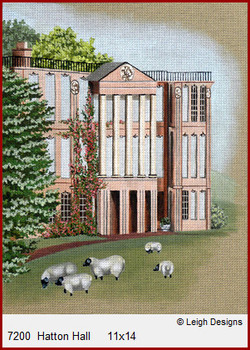 7200 Leigh Designs Hatton Hall 18 Mesh 11' X 14" Manor Born Canvas Only Inquire If Stitch Guide Is Available