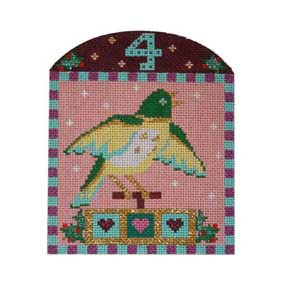 Twelve Days of Christmas w/Arch C12D Four Calling Birds Shelly Tribbey Designs 4.25 X 5.25 18 Mesh
