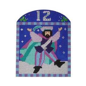 Twelve Days of Christmas w/Arch C12M  Lords A Leaping Shelly Tribbey Designs 4.25X5.25 18 Mesh