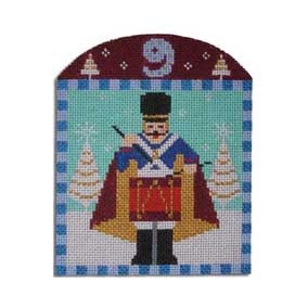 Twelve Days of Christmas w/Arch C12J Nine Drummers Shelly Tribbey Designs 4.25 X 5.25 18 Mesh