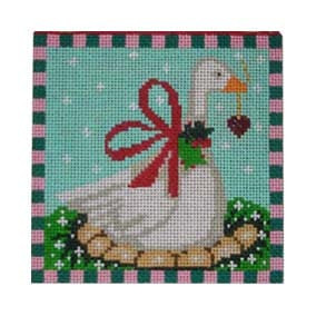 Twelve Days of Christmas C12FSP Six Geese A Laying 4.5 X 4.5 18 Mesh Shelly Tribbey Designs