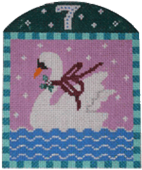 C12GSP Seven Swans Swimming 12 days Of Christmas 18 Mesh Shelly Tribbey Designs