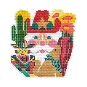 Santa Head C39A Southwester Santa Shelly Tribbey Designs 4.75 X 5.25 18 Mesh