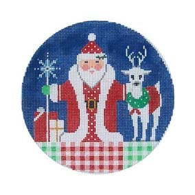 Christmas Ornament C119 Santa's Newcomer 5.5"RD 18 Mesh Shelly Tribbey Designs