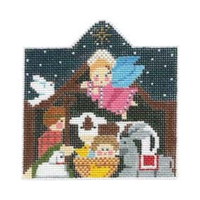 Christmas Ornament C249 Nativity Scene 4X4 18 Mesh Shelly Tribbey Designs