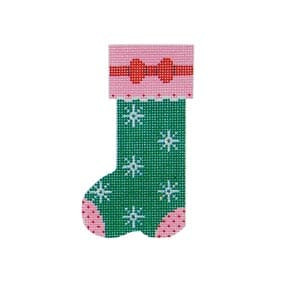 Christmas Ornament C353 Christmas Sock 2.5X4.25 18 Mesh Shelly Tribbey Designs