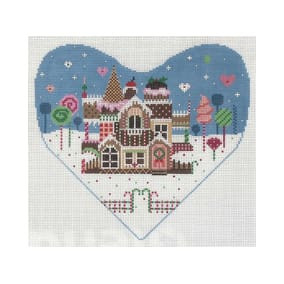 Christmas Larger Design C418 Heart-Shaped Sweets Manor 7X6.5 18 Mesh Shelly Tribbey Designs