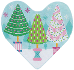 Christmas Larger Design C419 Tree Tro (Heart Shape) 7X6.5 18 Mesh Shelly Tribbey Designs
