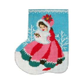 Christmas Mini-Sock C651 Mary Christmas Shelly Tribbey Designs 4X5 18 Mesh