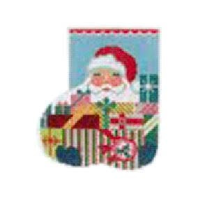 Christmas Mini-Sock C734 Santa's Gifts Shelly Tribbey Designs Mini 4X5 18 Mesh