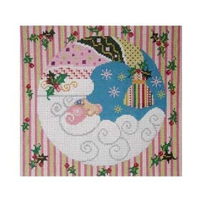 Christmas Larger Design C420 Profile Santa  Shelly Tribbey Designs 10X9.25 18 Mesh