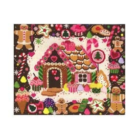Christmas Larger Design C902 Sugar And Spice Gingerbread House 14X12 18 Mesh Shelly Tribbey Designs