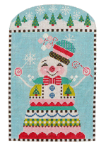 Christmas Larger Design C936 Snowman Whirnsey  Shelly Tribbey Designs 6.25X9.5 18 Mesh