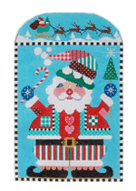 Christmas Larger Design C937 Santa Whimsey  Shelly Tribbey Designs 6.25X9.5 18 Mesh