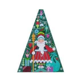 Christmas Tree CT03 Whimsical Santa 7.75 X 10.5 18 Mesh Shelly Tribbey Designs