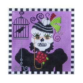 Halloween H78-13 Mrs Boney Shelly Tribbey Designs 9 X 9.75 13 Mesh