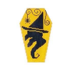 Halloween H81 Witch Silhouette 3 X 5 18 Mesh Shelly Tribbey Designs n