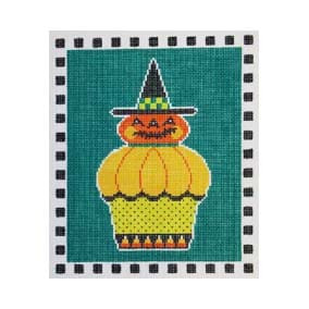 Halloween H313 Pumpkin Cupcake 6X7 18 Mesh Shelly Tribbey Designs