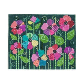 Floral FL43 Poppies Galore Shelly Tribbey Designs 8.75X7 18 Mesh